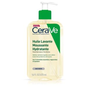 Cerave Huile Lavante Moussante Hydratante Corps peaux normales à très sèches 473ml
